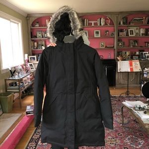 North Face down jacket faux fur hood